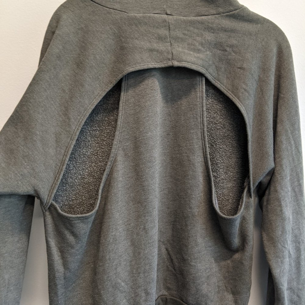 Groceries Apparel hooded sweatshirt w back cutouts